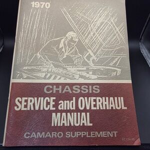 1970 Camaro Chevrolet Shop Manual Supplement Good Vintage ST 134-70